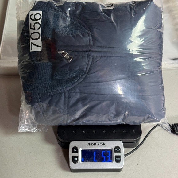 Vintage Cole Haan Quilted Puffer Jacket Men Medium Blue Outdoor Comfort Thermore - Picture 13 of 13